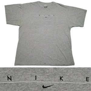 VTG Nike Tattered Tee Swoosh Wide Spellout N I K E